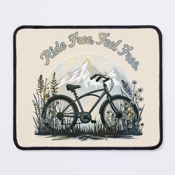 Item preview, Ride Free, Feel Free: A Bicycle Adventure Through Nature, cycling lover, bicycle rider mountain biking lover designed and sold by Collagedream.