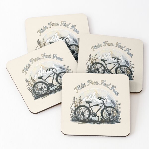 Item preview, Ride Free, Feel Free: A Bicycle Adventure Through Nature, cycling lover, bicycle rider mountain biking lover designed and sold by Collagedream.