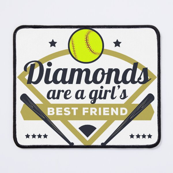 Item preview, softball diamonds are a girl's best friend designed and sold by dooddads13.
