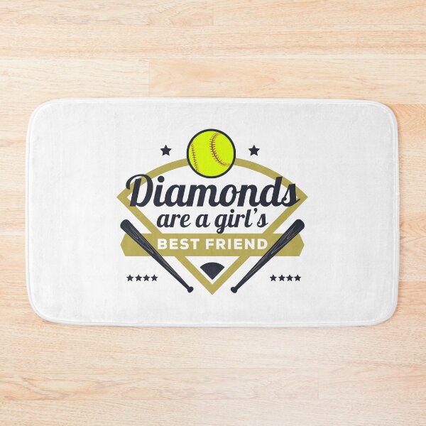Item preview, softball diamonds are a girl's best friend designed and sold by dooddads13.
