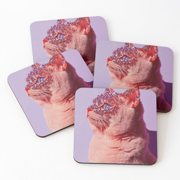Item preview, Glam Glitter Cat – Sparkly Pink Fantasy Art designed and sold by Lala and Jull.