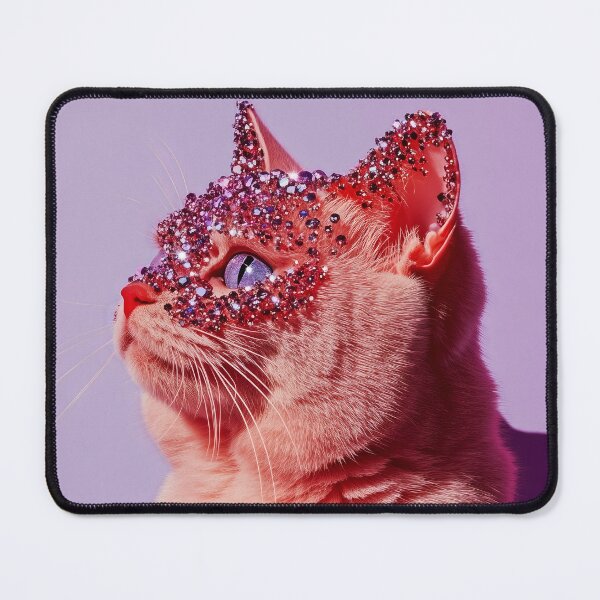 Item preview, Glam Glitter Cat – Sparkly Pink Fantasy Art designed and sold by Lala and Jull.