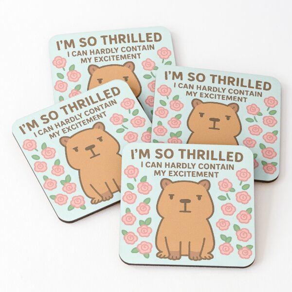 Item preview, Kawaii Cute poker face capybara designed and sold by Like a Kid Designs.