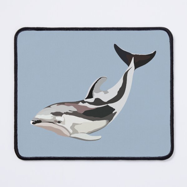 Item preview, W is for White Sided Dolphin,White-Sided Dolphin Artwork – Energetic Marine Mammal Illustration and Ocean Wildlife Design designed and sold by PrettylittlepastelUk.