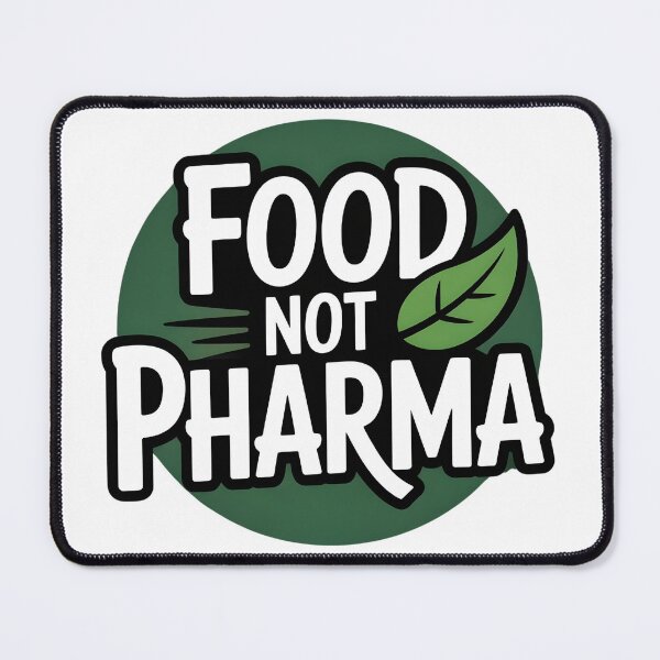 Item preview, Food Not Pharma designed and sold by MaxxerDesigns.