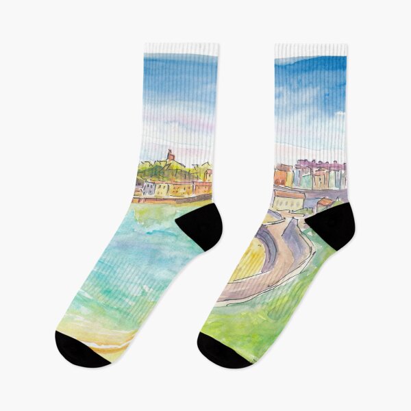 Item preview, Dusk Falls on Tenby Harbour Pembrokeshire Coast designed and sold by artshop77.