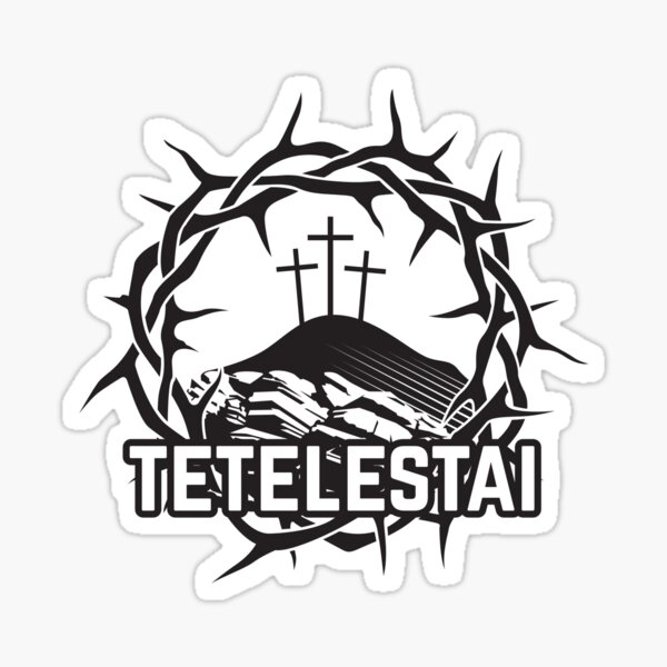 Artikel-Vorschau von Tetelestai Sticker, designt und verkauft von aileena37.