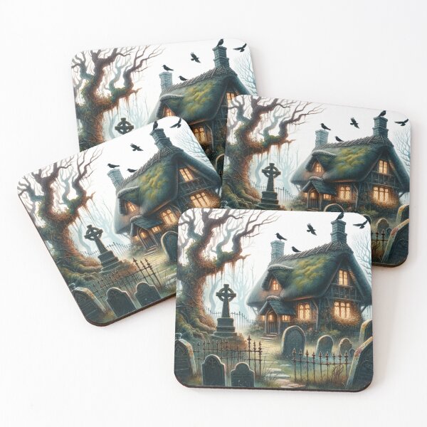 Item preview, Gothic Cottage Beside the Forgotten Graves designed and sold by ArtFreshStudio.