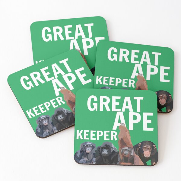 Item preview, G is for Great Ape Keeper,Great Ape Keeper – Dedicated Wildlife Care and Conservation Illustration designed and sold by PrettylittlepastelUk.