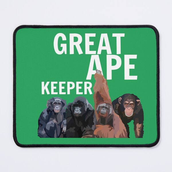 Item preview, G is for Great Ape Keeper,Great Ape Keeper – Dedicated Wildlife Care and Conservation Illustration designed and sold by PrettylittlepastelUk.