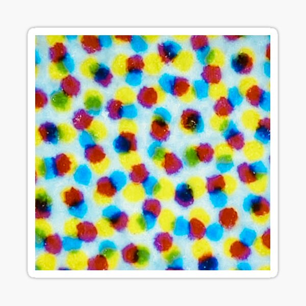 Macro picture of silk screen print Sticker