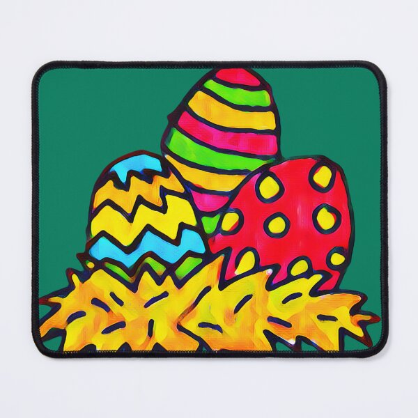 Item preview, Colorful Easter nest with patterned eggs – hand-painted spring motif designed and sold by Vision Illustrated.