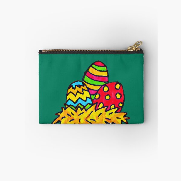Item preview, Colorful Easter nest with patterned eggs – hand-painted spring motif designed and sold by Vision Illustrated.