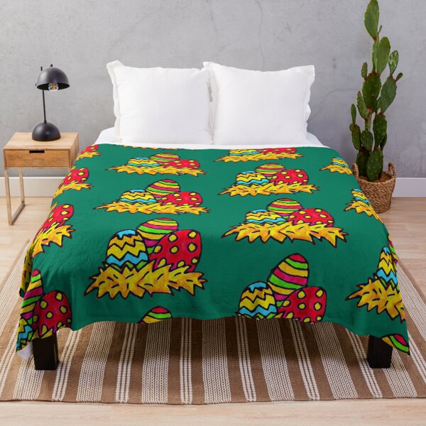 Item preview, Colorful Easter nest with patterned eggs – hand-painted spring motif designed and sold by Vision Illustrated.