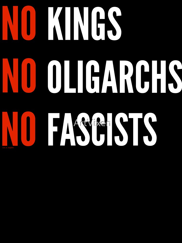 Thumbnail 7 von 7, Oversized T-Shirt, Keine Könige Oligarchen Faschisten designt und verkauft von ArtVixen.