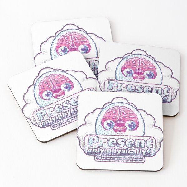 Item preview, Present Only Physically – Cute Dissociation Brain ?️??️ designed and sold by Bouncing Around Soaps.