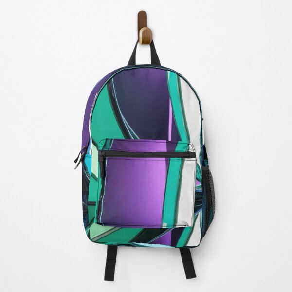 Item preview, Mirrored Curves in Teal and Violet Light designed and sold by Harmonic_Layers.