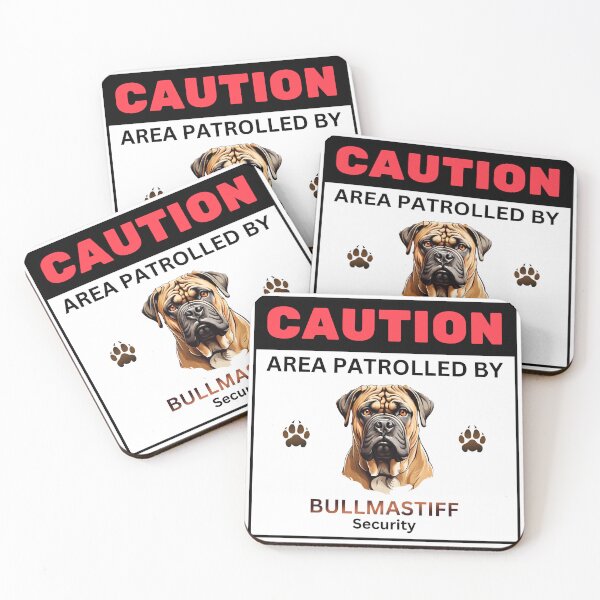 Item preview, Caution Area Patrolled By Bullmastiff Security designed and sold by SolaoLab.