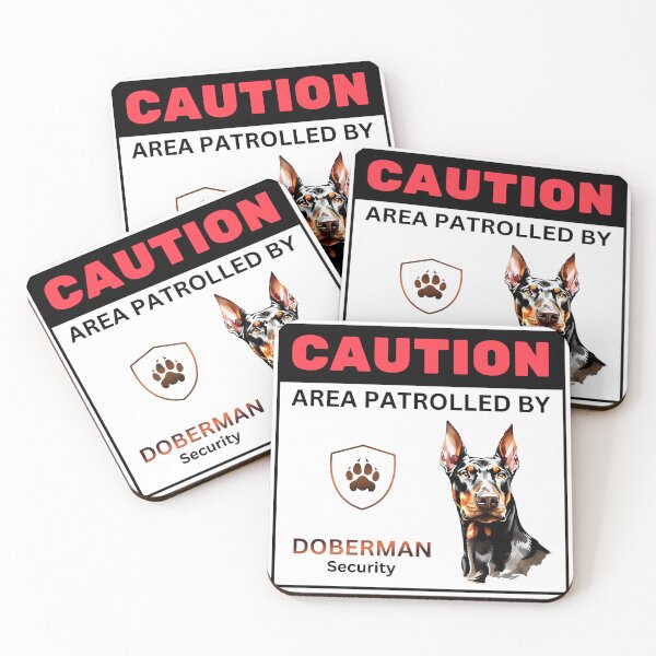 Item preview, Caution Area Patrolled By Doberman Security designed and sold by SolaoLab.