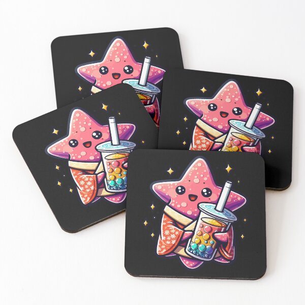 Item preview, Starfish Bubble Boba Tea Anime Cute Kawaii designed and sold by Artistoos.