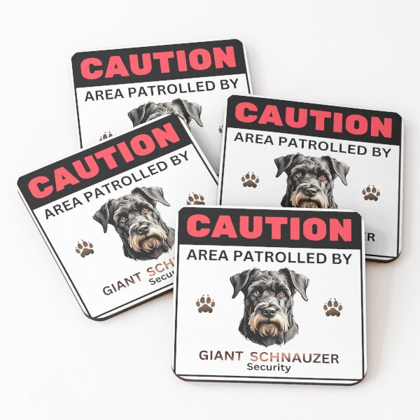 Item preview, Caution Area Patrolled By Giant Schnauzer Security designed and sold by SolaoLab.