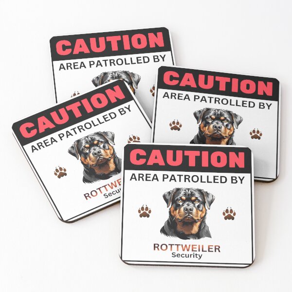 Item preview, Caution Area Patrolled By Rottweiler Security designed and sold by SolaoLab.