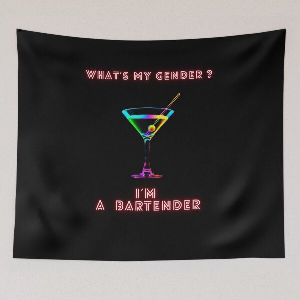 Item preview, "Neon martini glass on a black background with a caption" designed and sold by PolishRebel.
