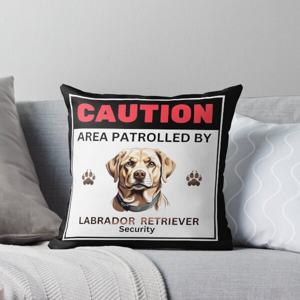 Item preview, Caution Area Patrolled By Labrador Retriever Security designed and sold by SolaoLab.