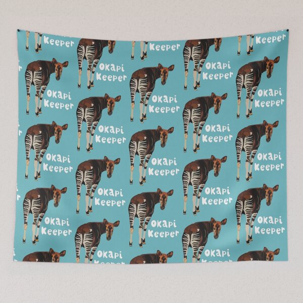 Item preview, O is for Okapi Keeper, Okapi – Rare Forest Giraffid from the Congo Jungle designed and sold by PrettylittlepastelUk.