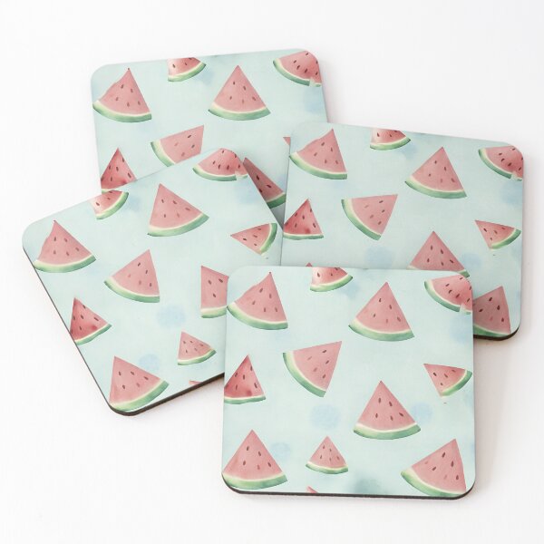 Item preview, Minimalist watercolor watermelon slices designed and sold by dulceguavashop.