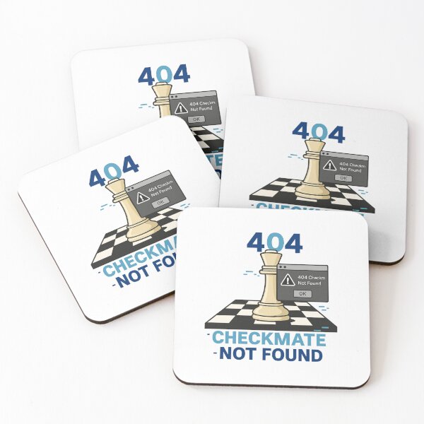 Item preview, Error 404 Checkmate Not Found – Funny Chess Programming designed and sold by PawnMasters.