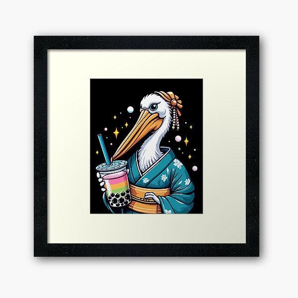 Item preview, Pelican Bubble Boba Tea Anime Cute Kawaii designed and sold by Artistoos.