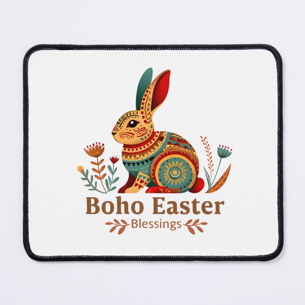 Item preview, Boho Easter Blessings Bunny Floral Design T-Shirt, Trendy Bohemian Easter Bunny with Floral Accents Holiday Gift Idea designed and sold by AnnDesignStudio.