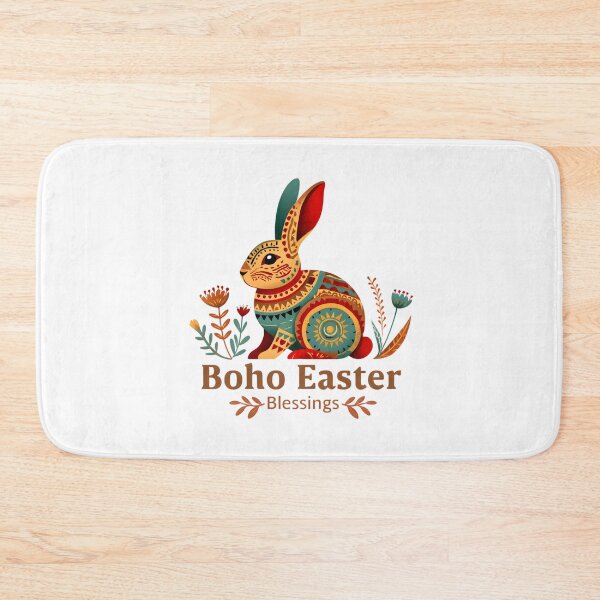 Item preview, Boho Easter Blessings Bunny Floral Design T-Shirt, Trendy Bohemian Easter Bunny with Floral Accents Holiday Gift Idea designed and sold by AnnDesignStudio.