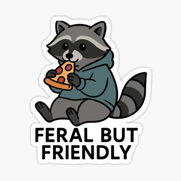 Item preview, Feral But Friendly Raccoon designed and sold by Aztal.