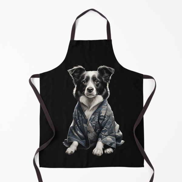 Item preview, Border Collie in Elegant Kimono – Artistic Dog Portrait with Japanese Flair designed and sold by CRAZY&ART.