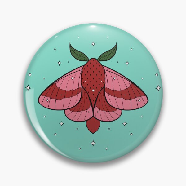 Item preview, Sparkly Rosy Maple Strawberry Moth designed and sold by crumblyneurodiv.