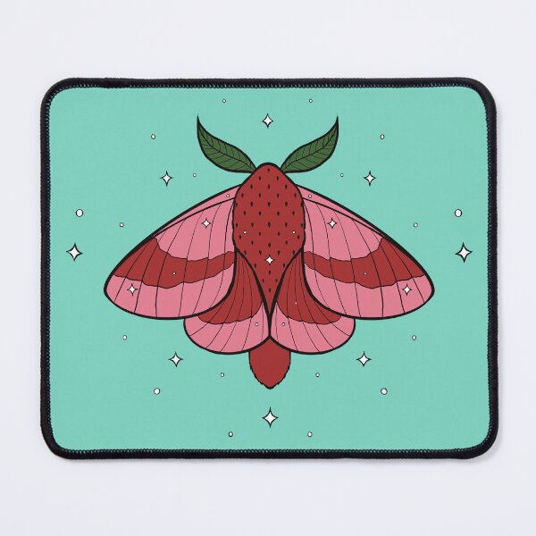 Item preview, Sparkly Rosy Maple Strawberry Moth designed and sold by crumblyneurodiv.