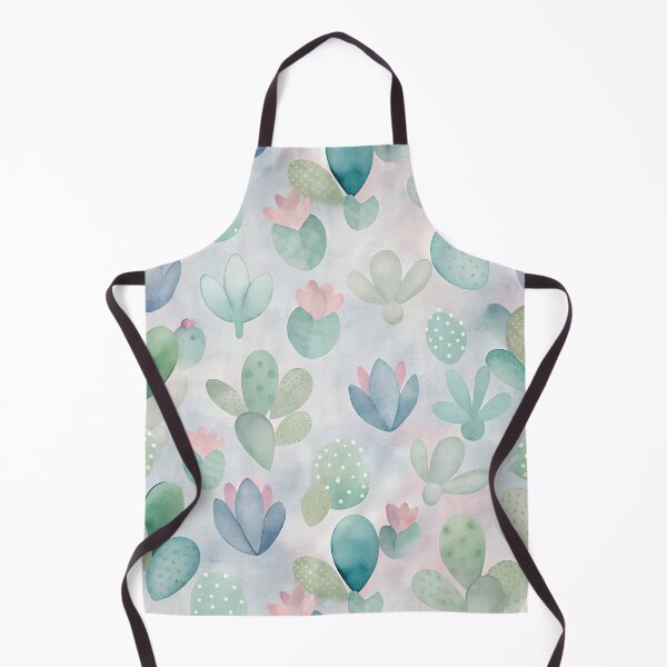 Item preview, cute and minimalist watercolor cactus blossoms in pastels colors designed and sold by dulceguavashop.