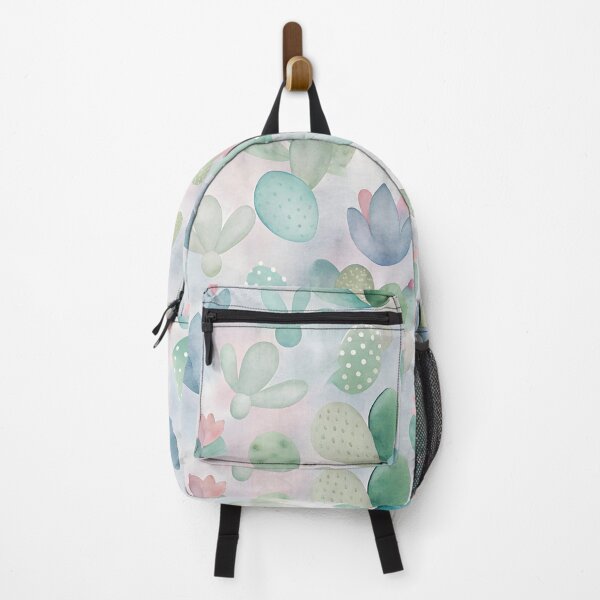 Item preview, cute and minimalist watercolor cactus blossoms in pastels colors designed and sold by dulceguavashop.