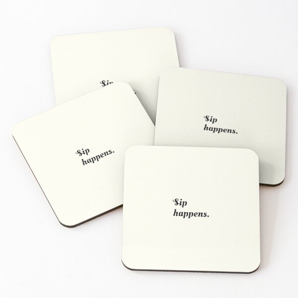 Item preview, Sip happens morning saying designed and sold by DesignFloor.