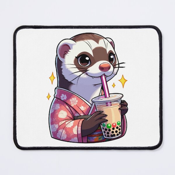 Item preview, Mongoose Bubble Boba Tea Anime Cute Kawaii designed and sold by Artistoos.