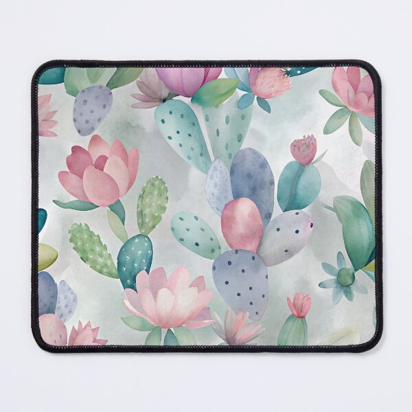 Item preview, watercolor cactus blossoms designed and sold by dulceguavashop.