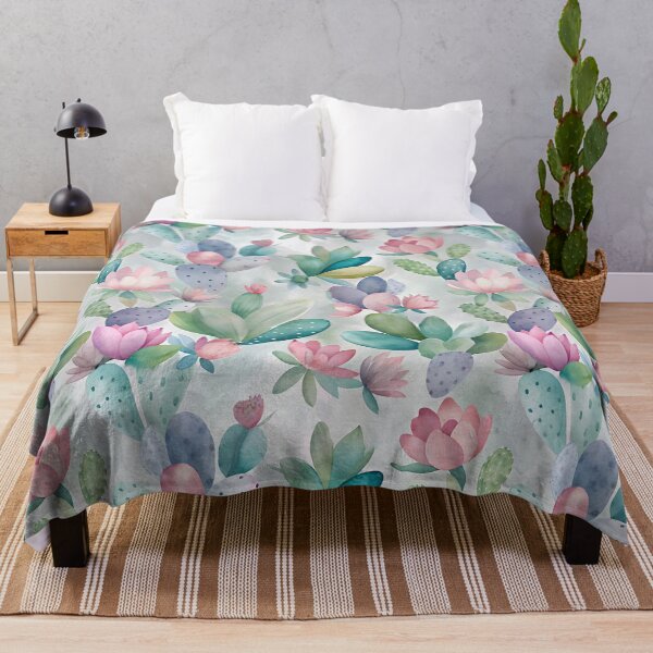 Item preview, watercolor cactus blossoms designed and sold by dulceguavashop.