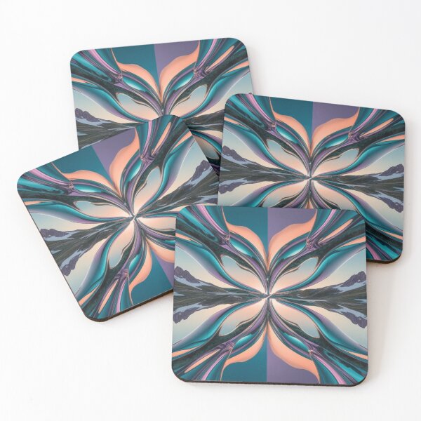 Item preview, Mirrored Abstract Curve in Colorful Alpine Tones designed and sold by Harmonic_Layers.