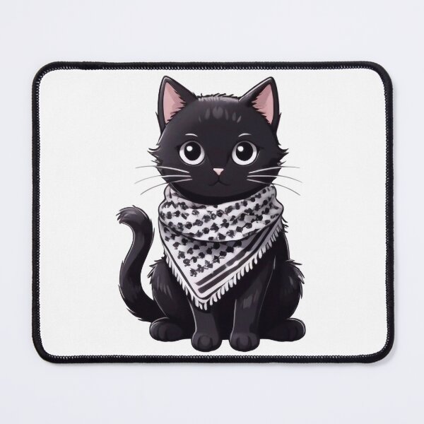 Item preview, Cute cat wearing the keffiyeh designed and sold by FreshArtFusion.