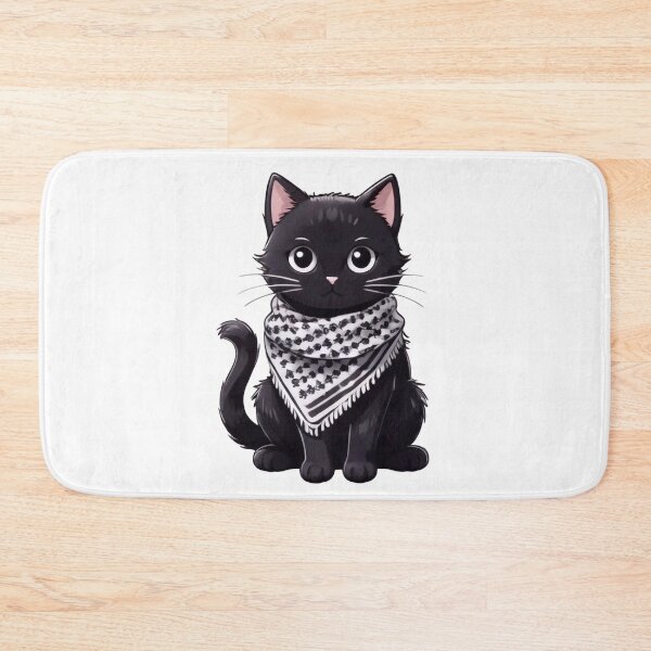Item preview, Cute cat wearing the keffiyeh designed and sold by FreshArtFusion.