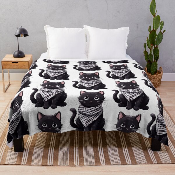 Item preview, Cute cat wearing the keffiyeh designed and sold by FreshArtFusion.