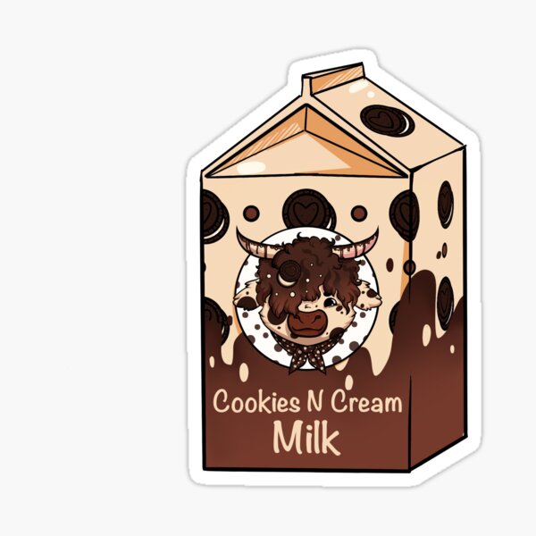 Vista previa del artículo con la obra «Cartón de leche de Cookies N Cream», diseñado y vendido por ElderflowerArtist.