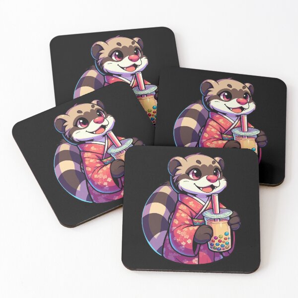 Item preview, Mongoose Bubble Boba Tea Anime Cute Kawaii designed and sold by Artistoos.